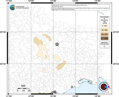 Mappa territorio comunale con almeno 3 questionari