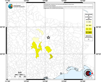 Mappa territorio comunale con almeno 3 questionari