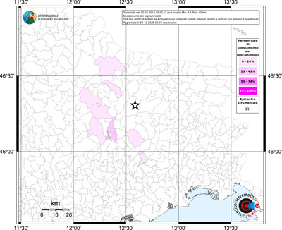 Mappa territorio comunale con almeno 3 questionari