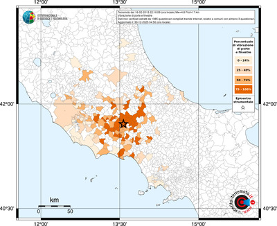 Mappa territorio comunale con almeno 3 questionari