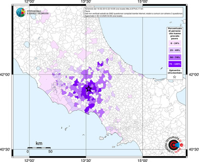 Mappa territorio comunale con almeno 3 questionari