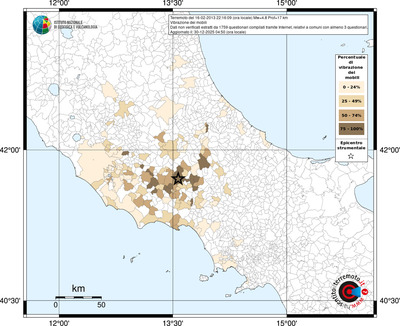 Mappa territorio comunale con almeno 3 questionari