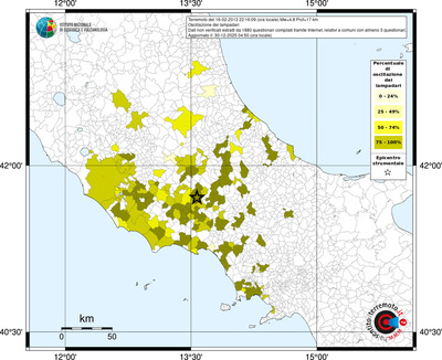 Mappa territorio comunale con almeno 3 questionari