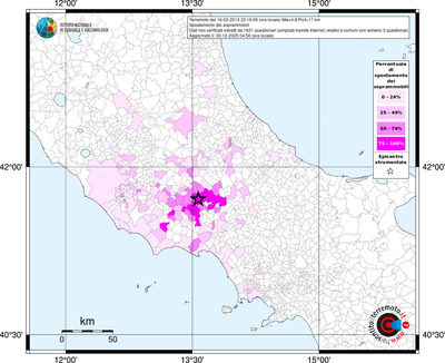 Mappa territorio comunale con almeno 3 questionari
