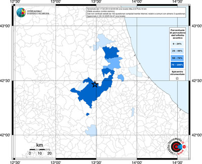 Mappa territorio comunale con almeno 3 questionari
