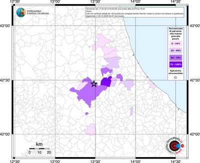 Mappa territorio comunale con almeno 3 questionari