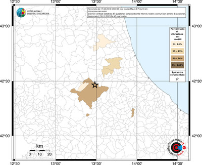 Mappa territorio comunale con almeno 3 questionari