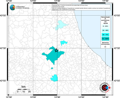 Mappa territorio comunale con almeno 3 questionari