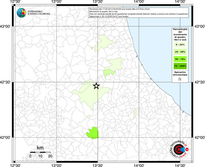Mappa territorio comunale con almeno 3 questionari