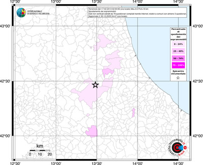 Mappa territorio comunale con almeno 3 questionari