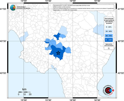 Mappa territorio comunale con almeno 3 questionari