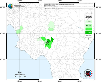 Mappa territorio comunale con almeno 3 questionari