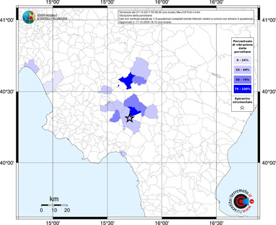 Mappa territorio comunale con almeno 3 questionari