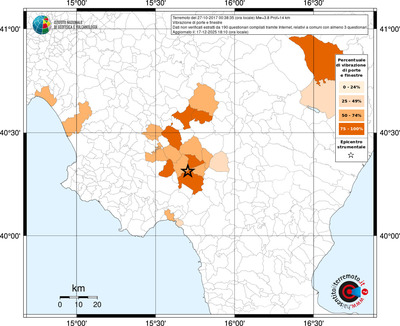 Mappa territorio comunale con almeno 3 questionari