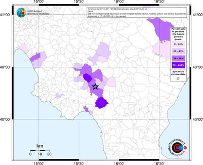 Mappa territorio comunale con almeno 3 questionari