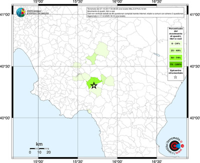Mappa territorio comunale con almeno 3 questionari