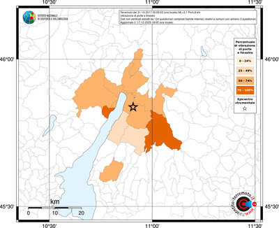 Mappa territorio comunale con almeno 3 questionari