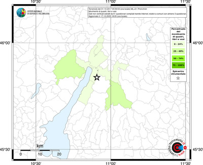 Mappa territorio comunale con almeno 3 questionari