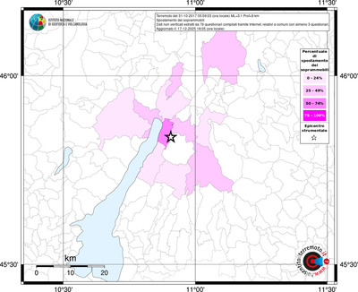 Mappa territorio comunale con almeno 3 questionari