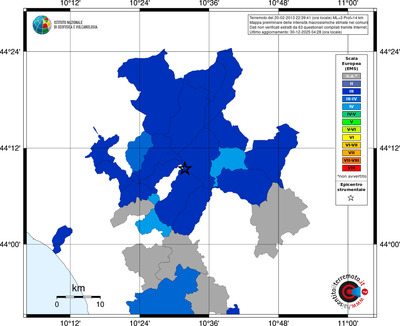 Mappa EMS - territori comuni