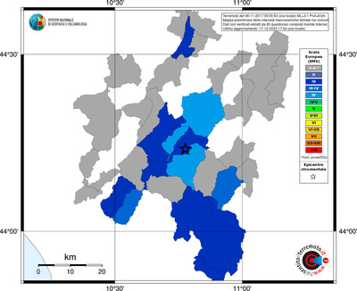 Mappa EMS - territori comuni