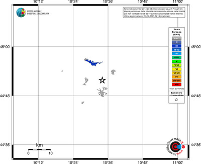 Mappa EMS - territori località