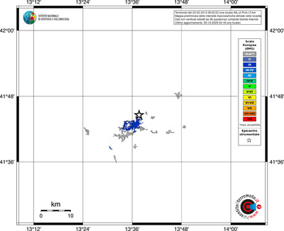 Mappa EMS - territori località