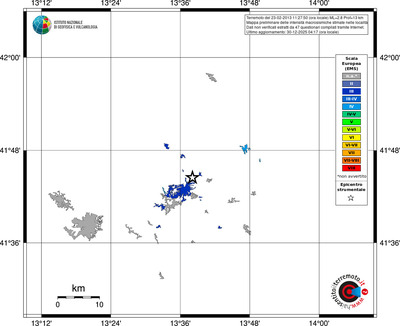 Mappa EMS - territori località