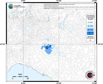 Mappa territorio comunale con almeno 3 questionari