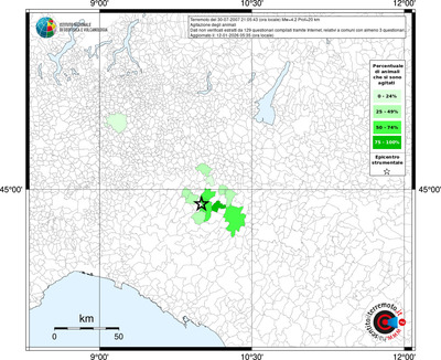 Mappa territorio comunale con almeno 3 questionari