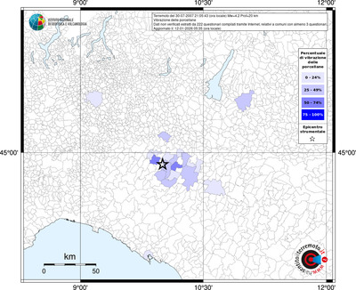 Mappa territorio comunale con almeno 3 questionari