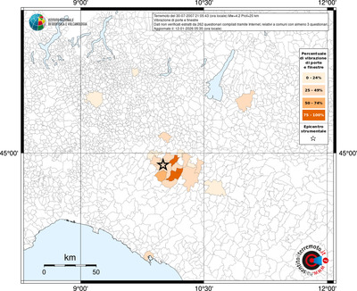 Mappa territorio comunale con almeno 3 questionari