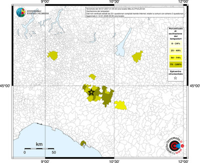 Mappa territorio comunale con almeno 3 questionari
