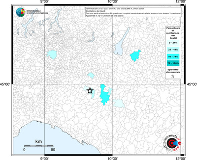 Mappa territorio comunale con almeno 3 questionari