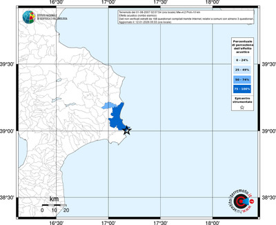 Mappa territorio comunale con almeno 3 questionari