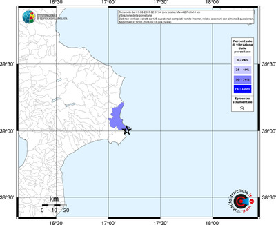 Mappa territorio comunale con almeno 3 questionari