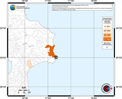 Mappa territorio comunale con almeno 3 questionari