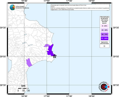Mappa territorio comunale con almeno 3 questionari