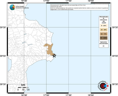 Mappa territorio comunale con almeno 3 questionari