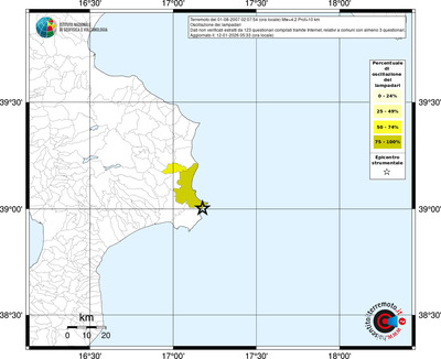 Mappa territorio comunale con almeno 3 questionari