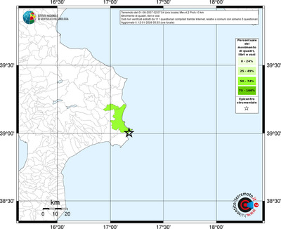 Mappa territorio comunale con almeno 3 questionari