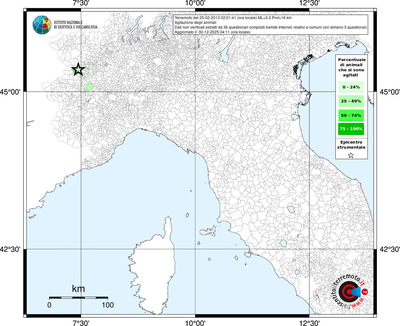 Mappa territorio comunale con almeno 3 questionari