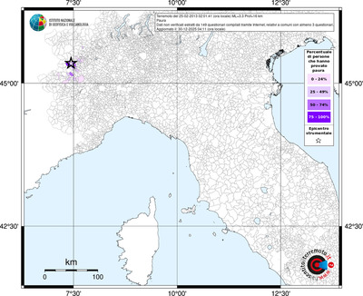 Mappa territorio comunale con almeno 3 questionari