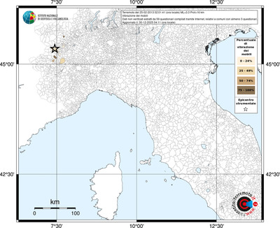 Mappa territorio comunale con almeno 3 questionari