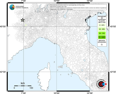 Mappa territorio comunale con almeno 3 questionari