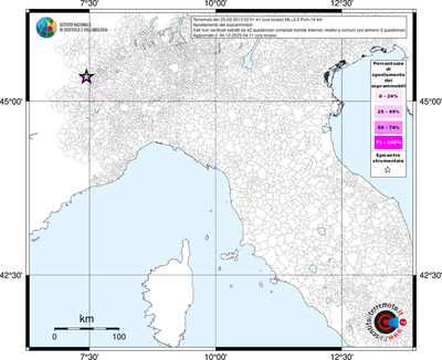 Mappa territorio comunale con almeno 3 questionari