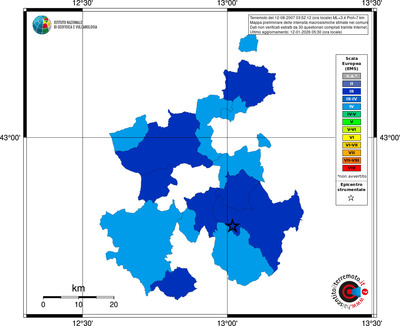 Mappa EMS - territori comuni