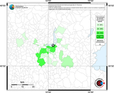 Mappa territorio comunale con almeno 3 questionari
