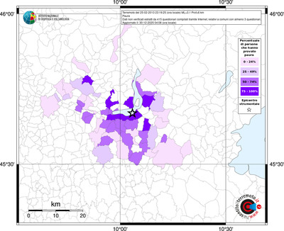 Mappa territorio comunale con almeno 3 questionari