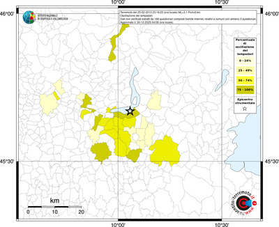 Mappa territorio comunale con almeno 3 questionari